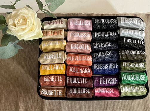 Chaussette a paillette a message taille unique  36-42