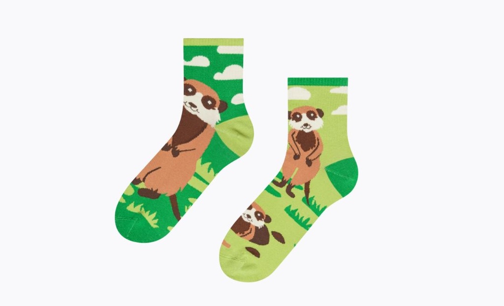 Chaussettes mi-mollet rigolotes Suricates 35-38