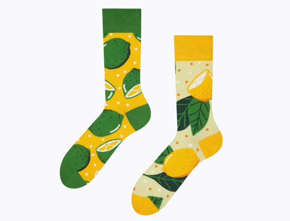 Chaussettes rigolotes Citron vert et lime 39-42