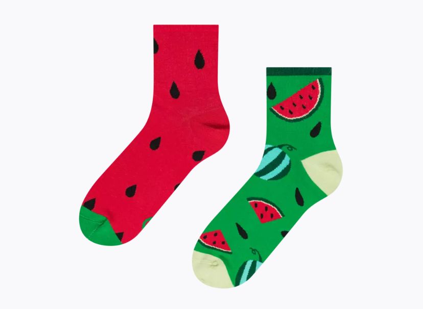 Chaussettes rigolotes pastèque 35-38