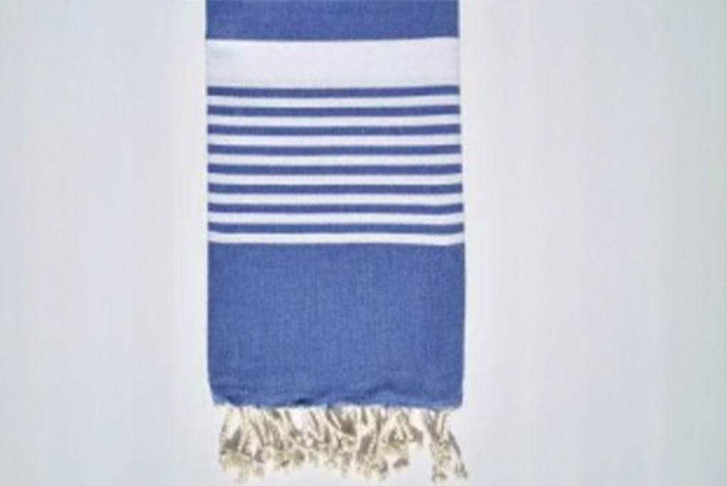 FOUTA BLEU avec rayures
