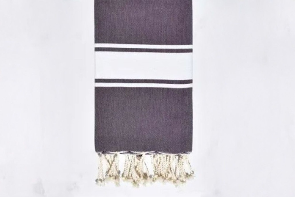 FOUTA PLATE ACAJOU 1 rayure