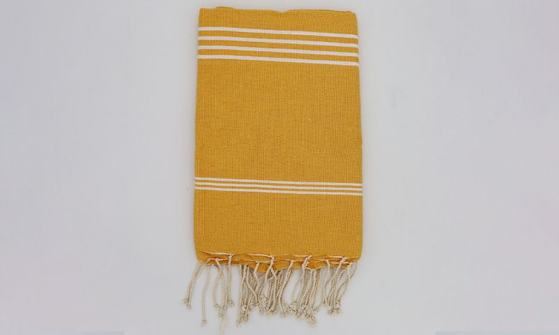 FOUTA nids d'abeille rose clair