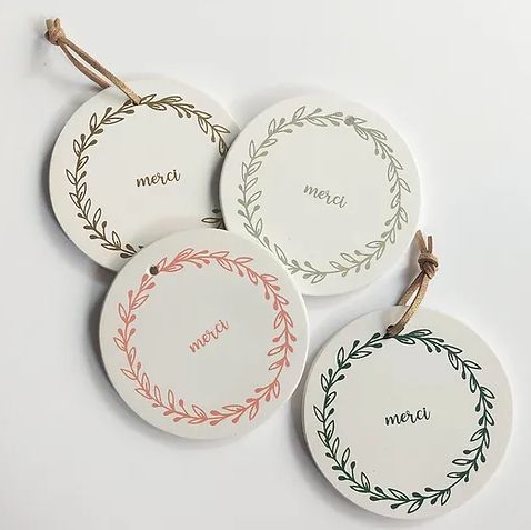 Médaillon "MERCI"- 8 cm